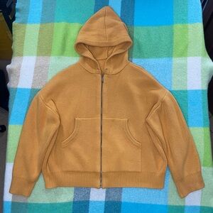 Knitted Men's Hooded Zip Sweater